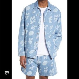 FRAME denim detailed shacket